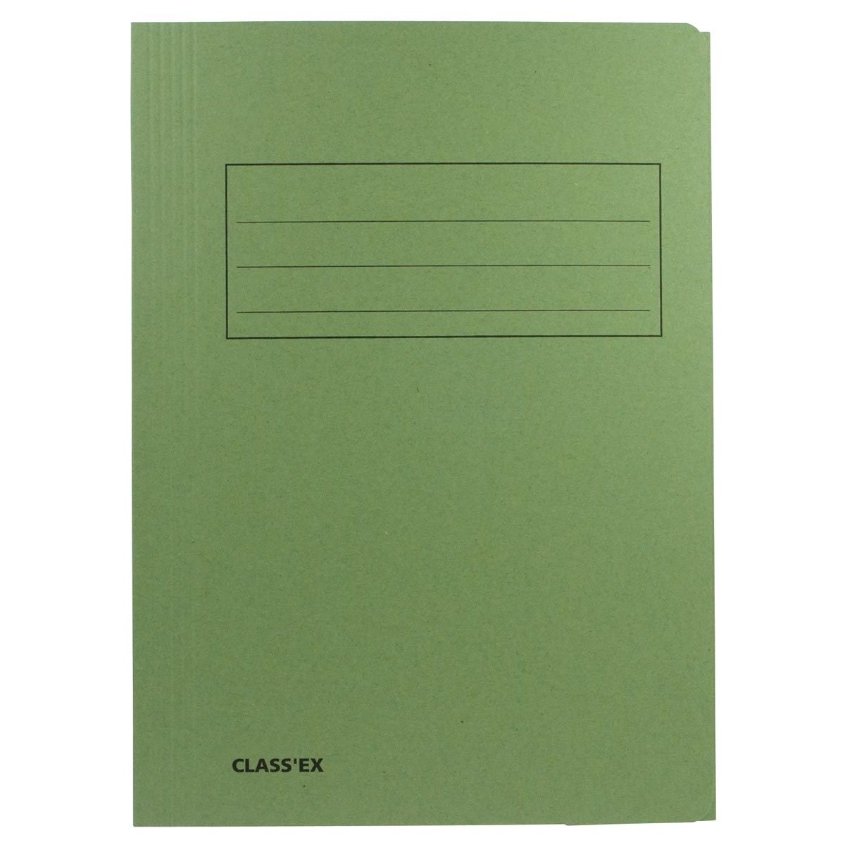 Classex - Carpeta archivadora Class'ex, 3 solapas ft 23,7 x 34,7 cm (para ft folio), verde
