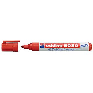Edding - Viltstift edding 8030 nls high-tech 1.5-3mm rood | Omdoos a 10 stuk