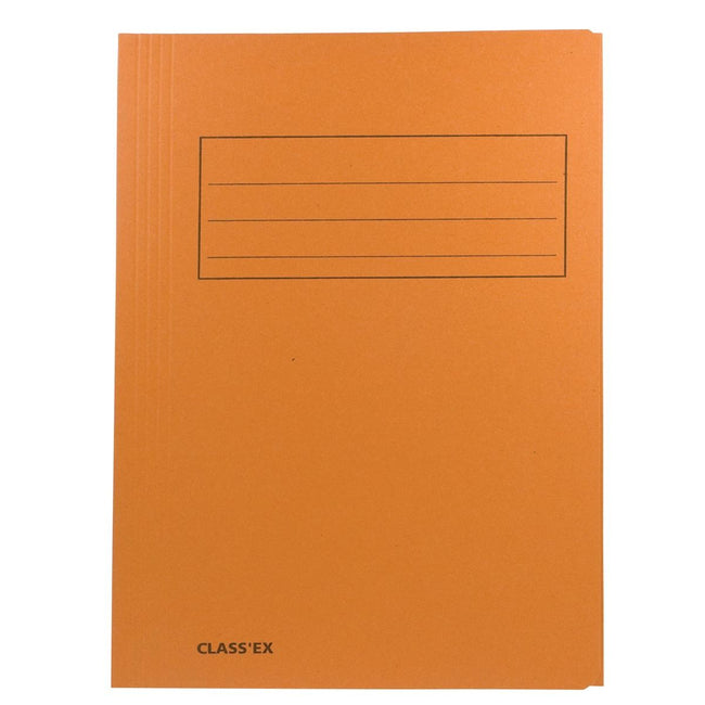 Classex -  Class'ex dossiermap, 3 kleppen ft 23,7 x 34,7 cm (voor ft folio), oranje
