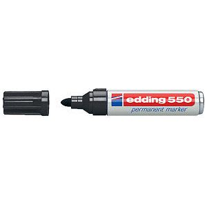 Edding - Felt -tip Edding 550 Round Black 3-4 mm | 10 pièces