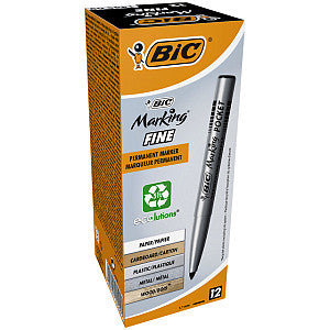 BIC - Felt -tip Pen 1445 Pocket Round Black 1,1 mm | 12 pièces