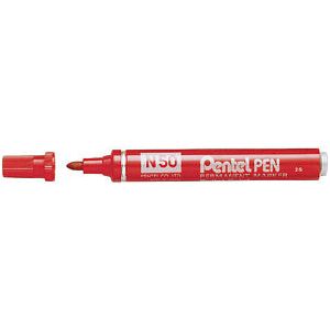 Pentel - Viltstift pentel n50 rond 1.5-3mm rood | 1 stuk | 12 stuks