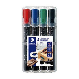 Staedtler - Viltstift lumocolor 350 schuin 2-5mm ass | Set a 4 stuk