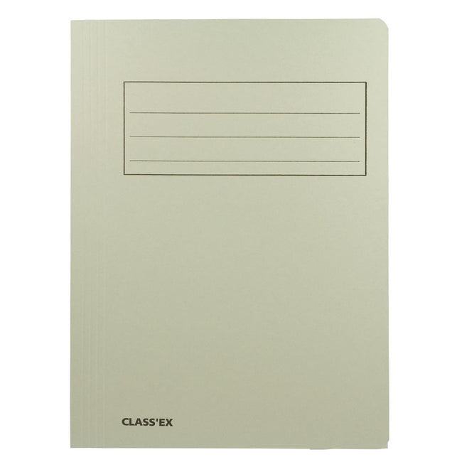 Classex - Carpeta archivadora Class'ex, 3 solapas ft 23,7 x 34,7 cm (para ft folio), gris