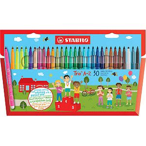 Stabilo -Filz -Tip -Stift -Trio A -Z -Tasche mit 30 Farben