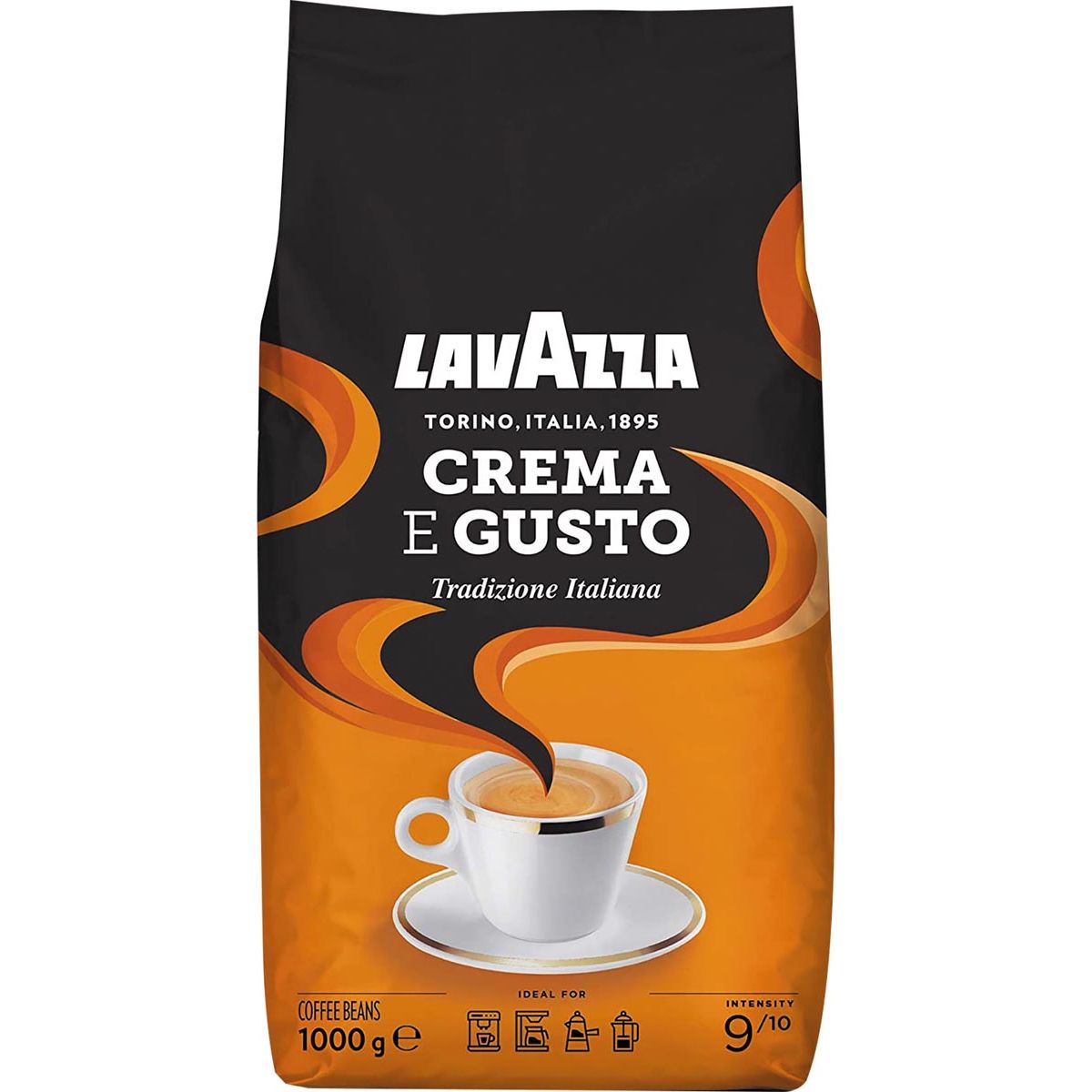 Lavazza - Coffee Beans Cafe Crema E Gusto Classic, Tasche mit 1 kg