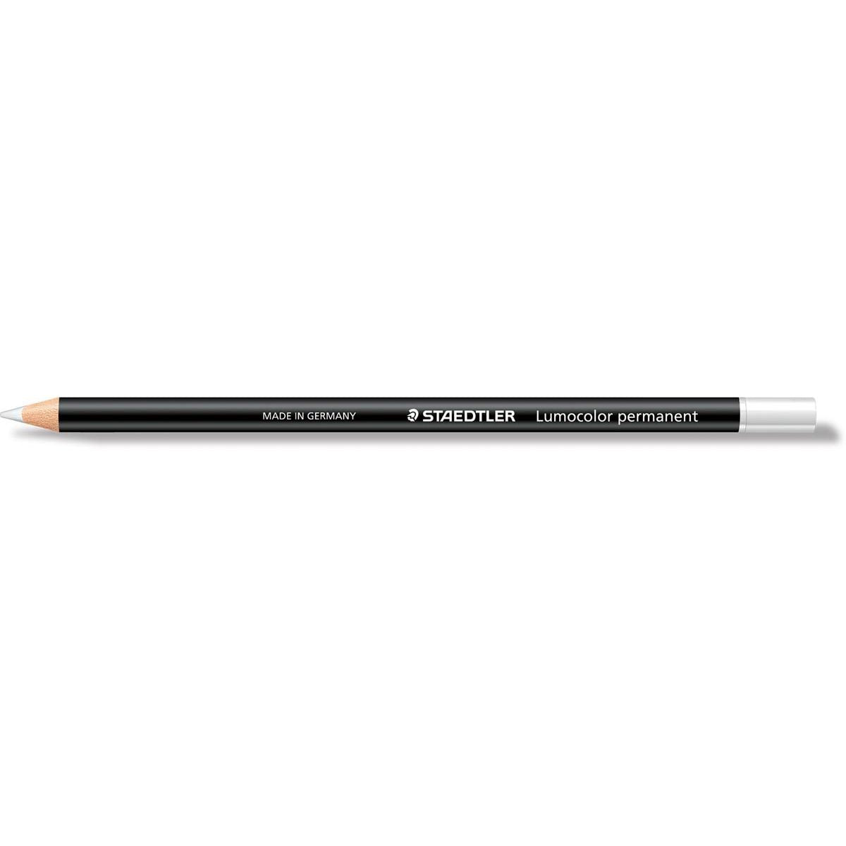 Staedtler - crayon Lumocolor permanent glasochrom, blanc