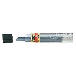 Pentel - Potloodstift pentel 2h 0.5mm 12st zwart | Koker a 12 stuk | 12 stuks