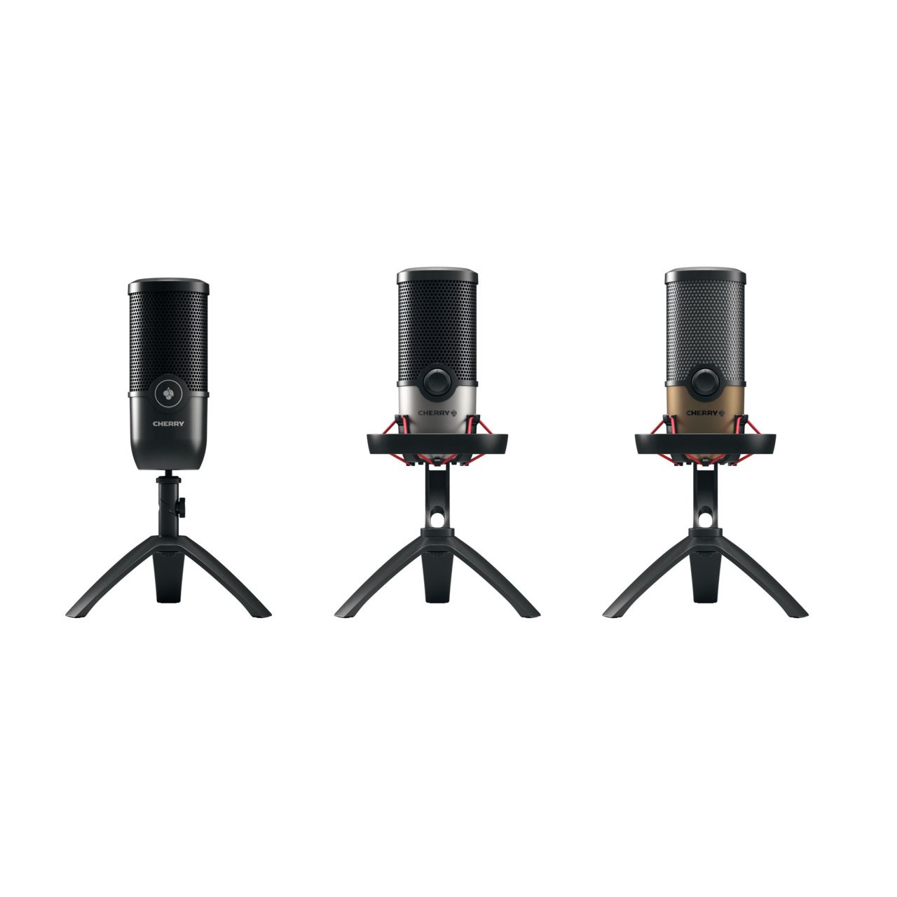 CHERRY -   UM 9.0 PRO RGB Zwart, Koper Tafelmicrofoon