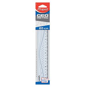 Maped - lat geometrisch 20 cm, transparent