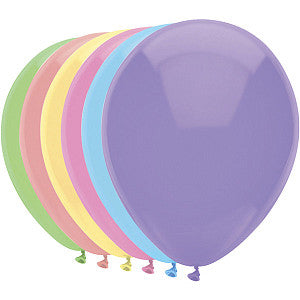Haza - Ballon pastel assorti 30cm | Pak a 100 stuk