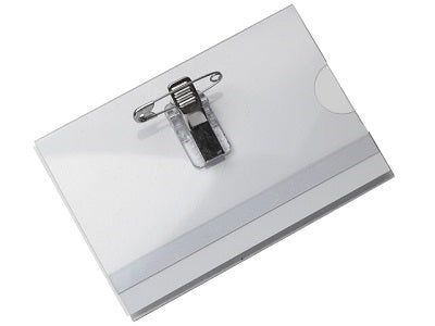 Klika - Badge transp clip pin 75x110mm 25pcs 3 pièces