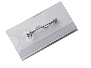 Klika -  Badge transp met speld 60x40 mm 10 stuks