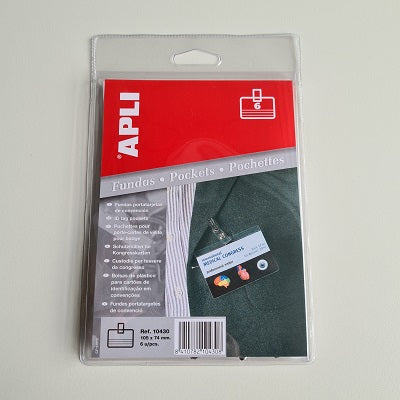 Klika - Badge con clip 6 tasche con 6 clip