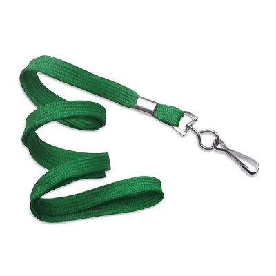 Klika - Lanyard with metal hook, width 10mm green