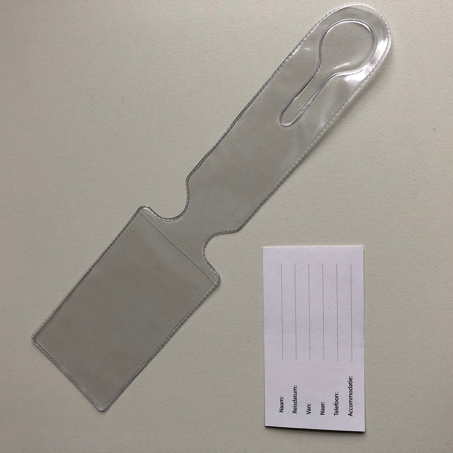 Klika -  Kofferlabel 55x230mm trans insteek 250st