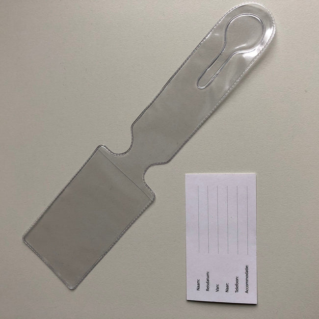 Klika -  Kofferlabel 55x230mm trans insteek 250st