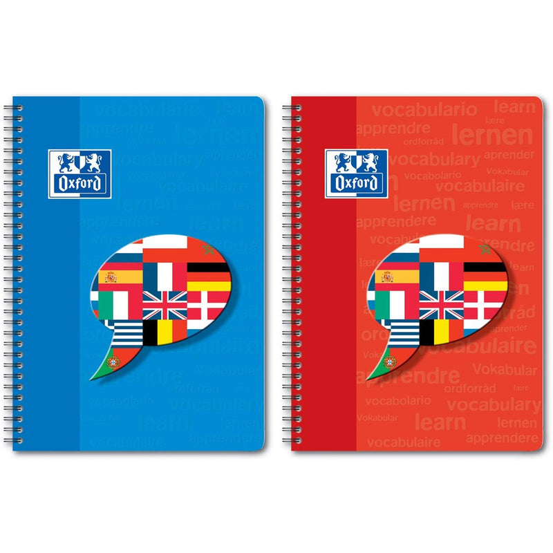 Oxford -  Vocabulary Coach spiraalschrift, ft A5, 48 vel, gelijnd, geassorteerde kleuren