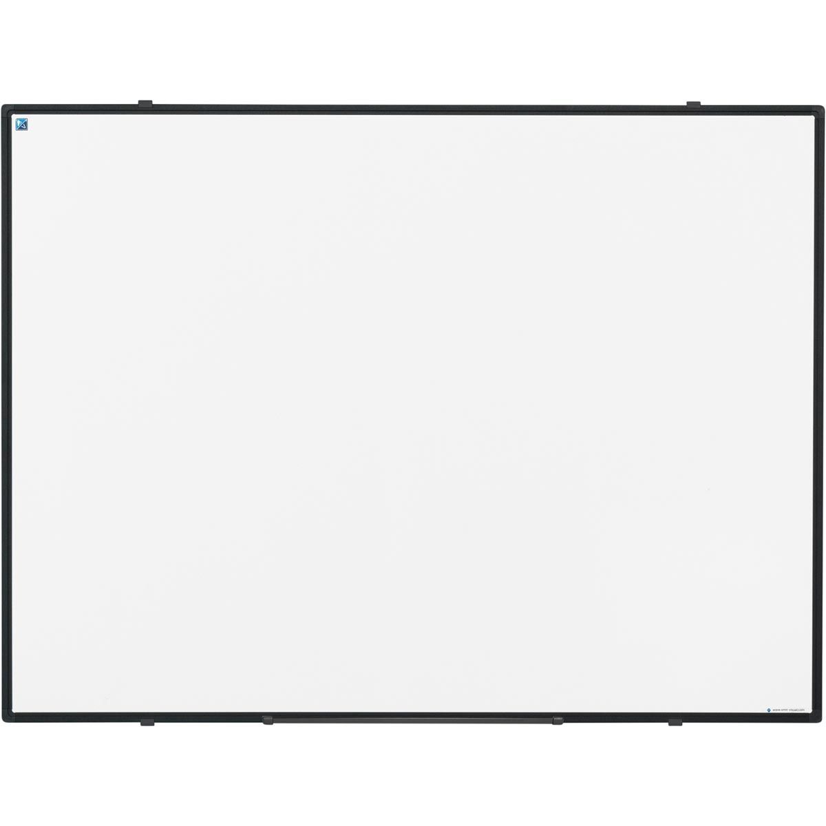 Smit Visual - Lavagna bianca Softline, smaltata, magnetica, profilo nero, 120 x 90 cm