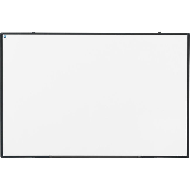 Smit Visual - Softline whiteboard, gelakt staal, magnetisch, zwart profiel, 60 x 90 cm