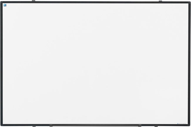 Smit Visual -  Softline whiteboard, gelakt staal, magnetisch, zwart profiel, 90 x 60 cm