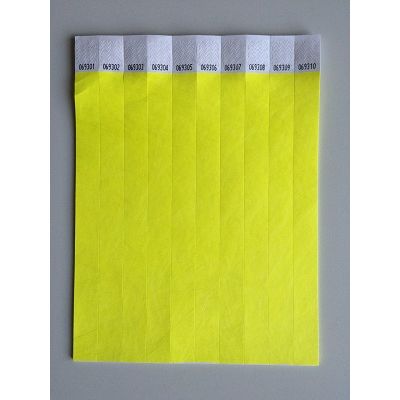 Klika -  Toegangsbandjes kleur geel 100 stuks