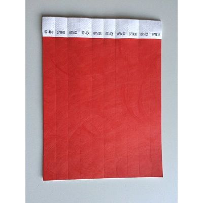 Klika - Toegangsbandjes kleur rood 100 stuks