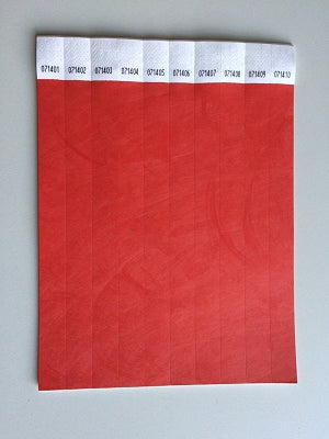 Klika - Braccialetti di accesso colore rosso 100 pezzi