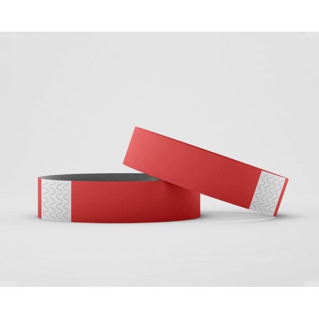 Klika -  Toegangsbandjes kleur rood 100 stuks