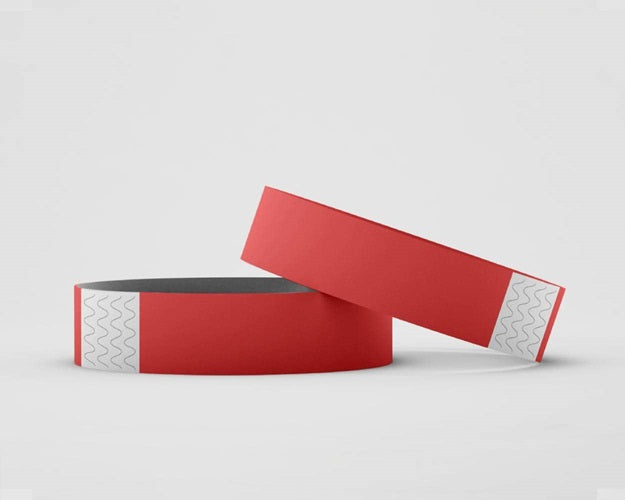 Klika -  Toegangsbandjes kleur rood 100 stuks