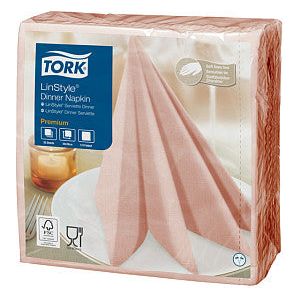 Tork - Dinerservet Linstyle 1/4 vouw 1-laags 390x390mm 50 vel ..