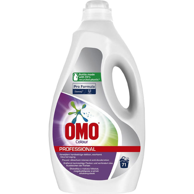 Omo - Detergente Professional Pro Formula Active Clean Color, flacone da 5 litri, 71 lavaggi