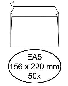 Hermes - Enveloppe Bank EA5 156x220mm-Suis-elle blanche adhésive à 50 pièces