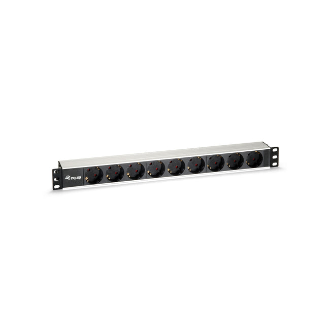 EQUIP -   333292 energiedistributie 9 AC-uitgang(en) 1U Zwart, Zilver