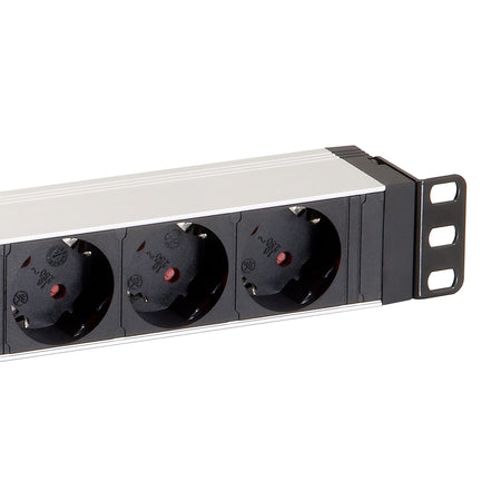 EQUIP -   333293 energiedistributie 8 AC-uitgang(en) 1U Zwart, Zilver