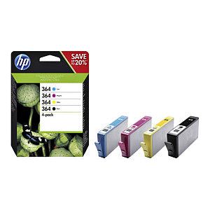 HP - Inkcartridge N9J73AE 364 Schwarz + 3 Farben