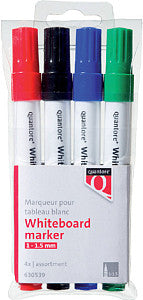 Quantore - Whiteboardstift um 1-1,5 mm 4 Stück Assorti