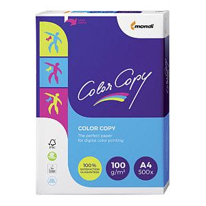 Copie de couleur - Copie couleur en papier laser A4 100gr blanc | Pak une feuille de 500 | 5 pièces