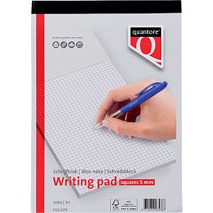 Quantore - Bloc d'écriture A5 Fenêtre 5 mm 100vel 60gr