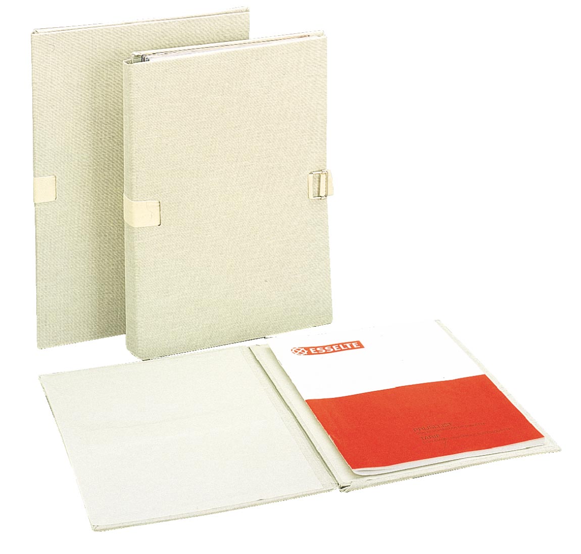 Esselte - ausziehbare Mappe, Leinen, Beige