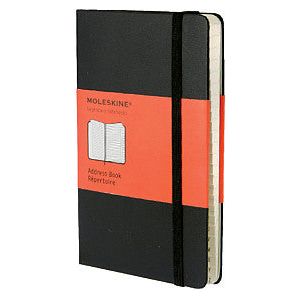 Moleskine - Adresboek moleskine pocket 90x140mm hard cover zw | 1 stuk
