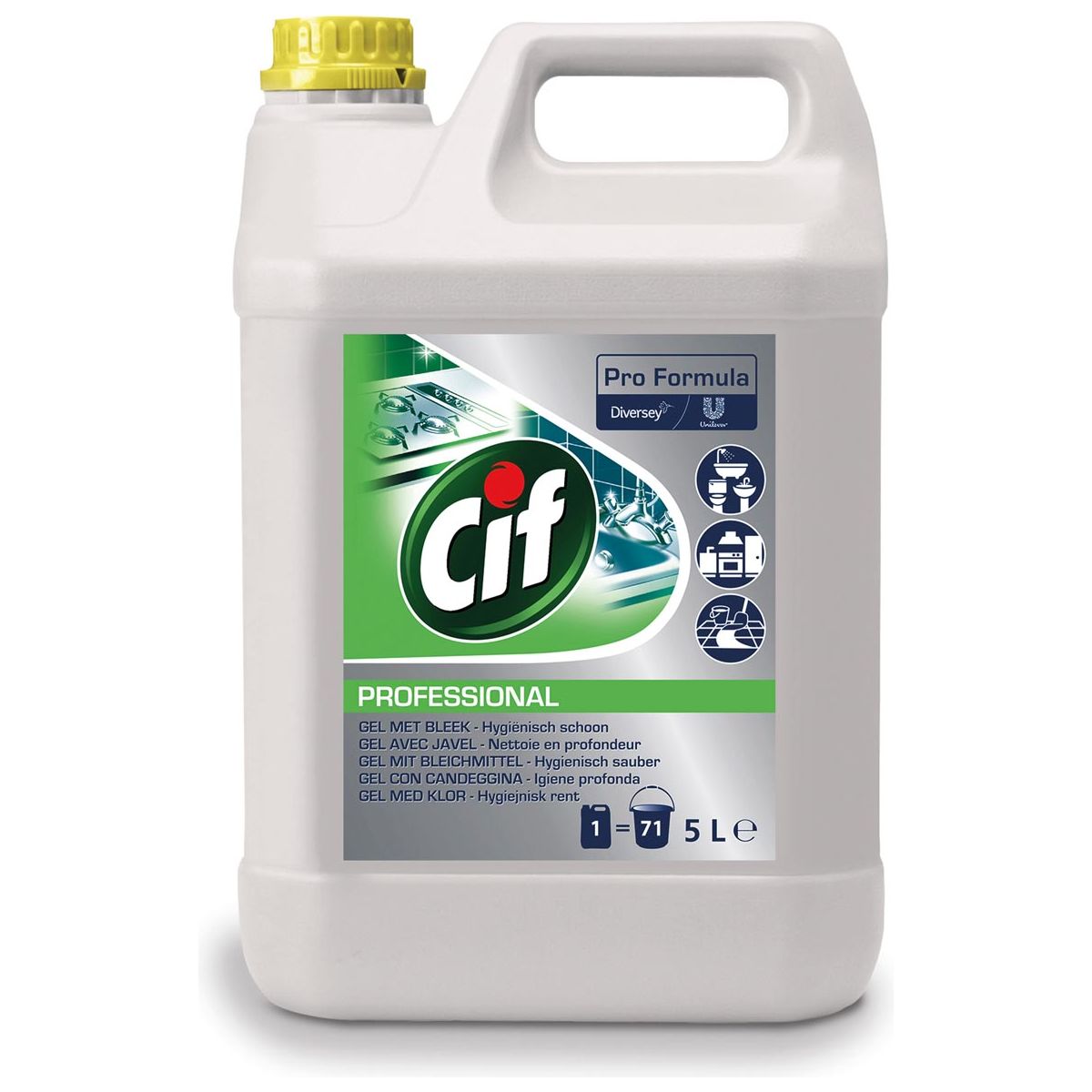 CIF - Professional Allzweckreiniger mit Bleichmittel, 5 l Flasche