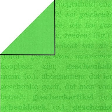 Klika - Cadeaupapier - Geschenkpapier - Green fonts on applegreen ribbed 70 cm