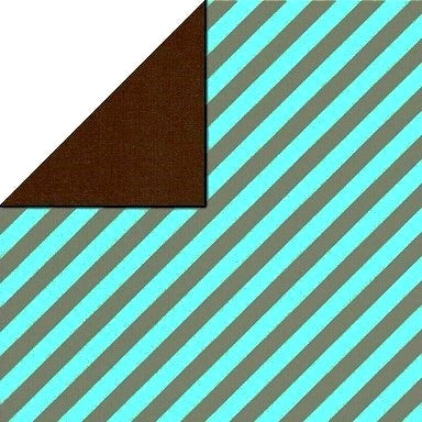 Klika - Cadeaupapier - Geschenkpapier - Gold stripe over blue ribbed 50 cm