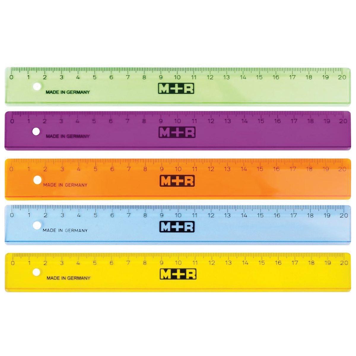 M+R - stecca in plastica, colori assortiti, 20 cm