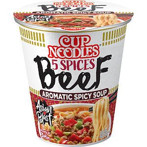 Nissin - Noodles nissin 5 spices beef cup | Omdoos a 8 stuk x 1 portie