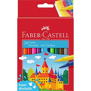 Marqueur de couleur Faber-Castell lot de 24 pièces assorties | 6 morceaux