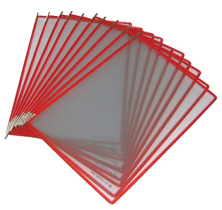 Tarifold Display - Panneau de visualisation A4 vertical rouge 10 pièces