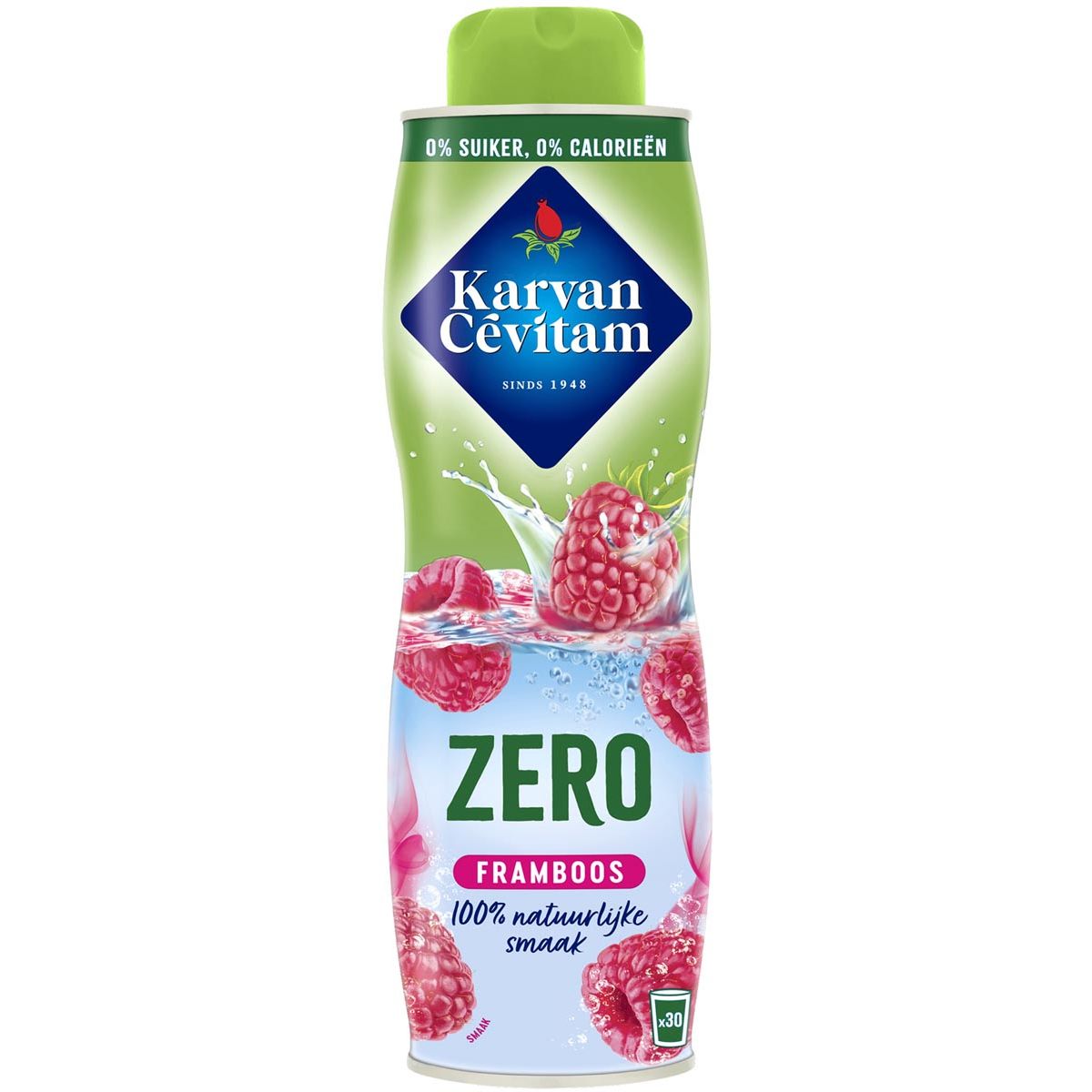 Karvan Cévitam - syrup, 60 cl bottle, 0% sugar, raspberry