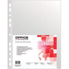 OFFICE-Produkte - Perforierte Präsentationstasche, A4, 40 Mikron, genarbt, Packung à 100 Stück